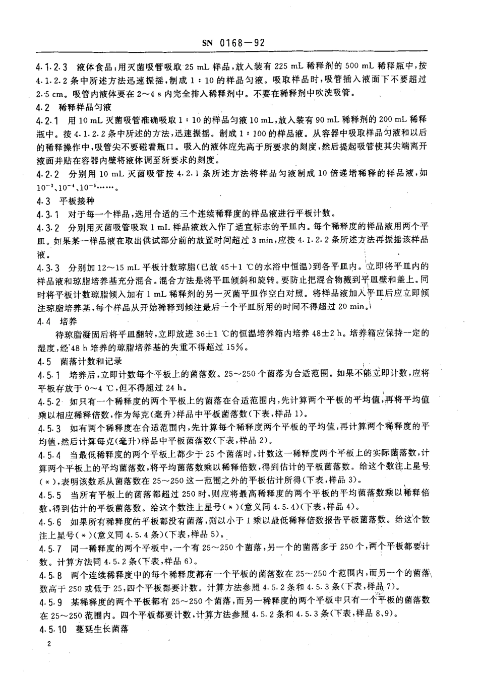 SN 0168-1992 出口食品平板菌落计数.pdf_第3页