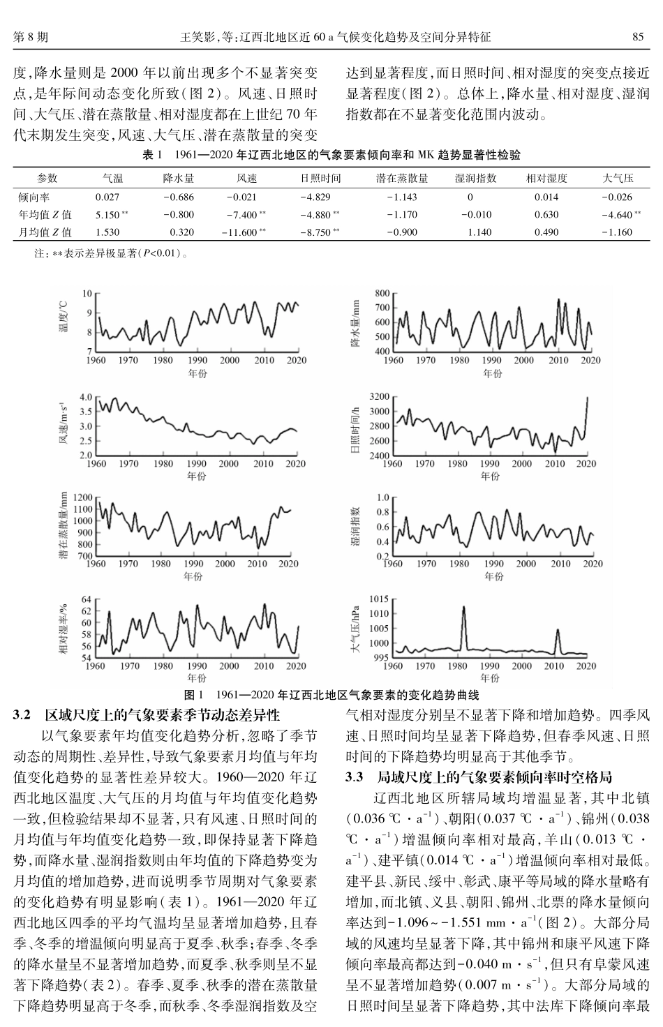 辽西北地区近60 a气候变化趋势及空间分异特征.pdf_第3页