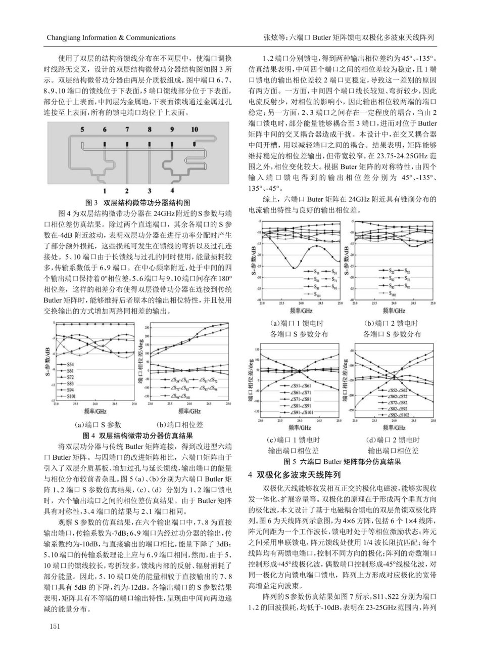 六端口Butler矩阵馈电双极化多波束天线阵列.pdf_第2页