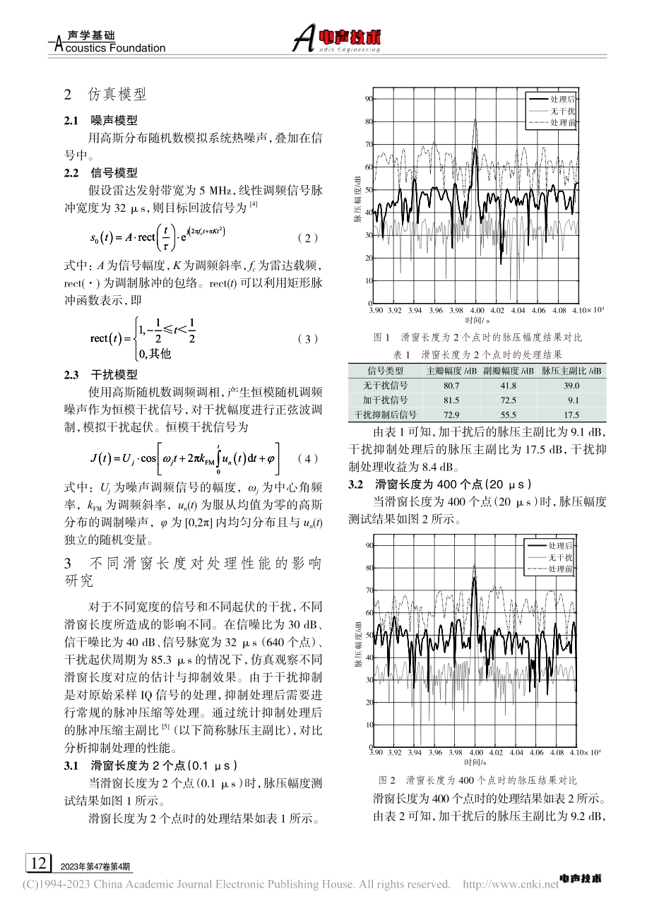 基于滑窗的幅相重构抗主瓣干扰性能研究_孙丁.pdf_第2页