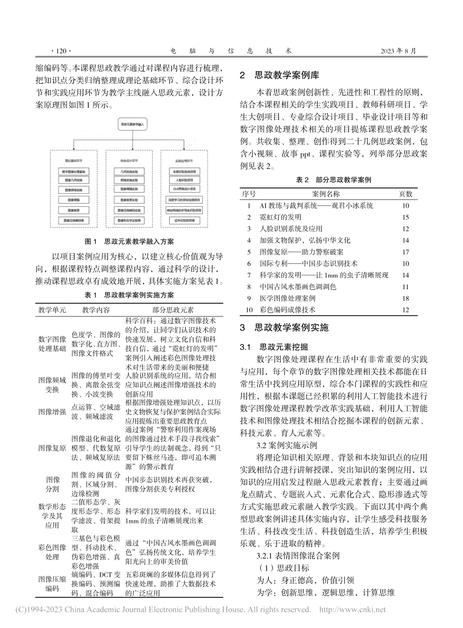 《数字图像处理》课程思政教学案例设计_杨晓玲.pdf_第2页