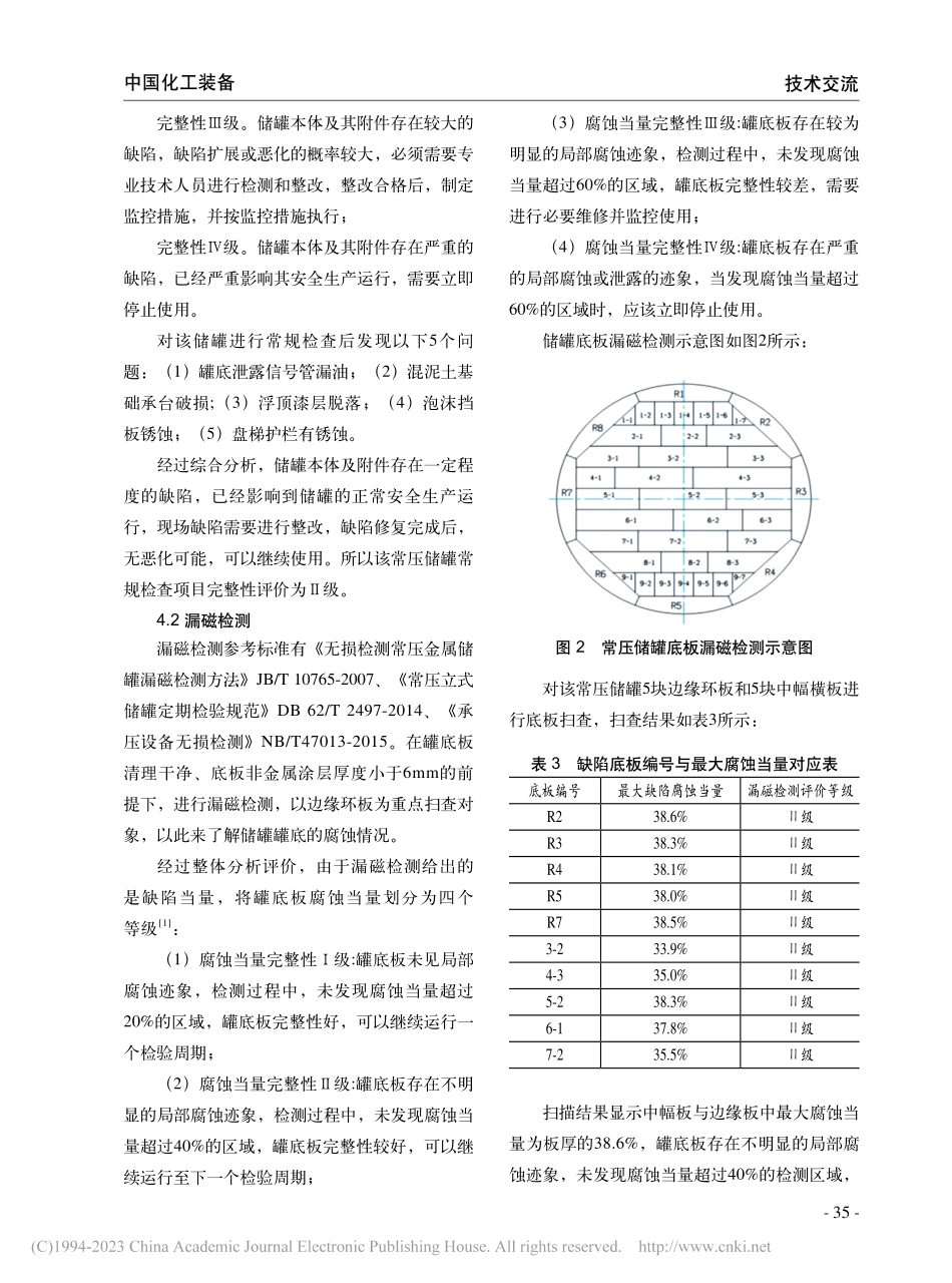 大型常压储罐漏磁检测及其完整性评价_王学平.pdf_第3页