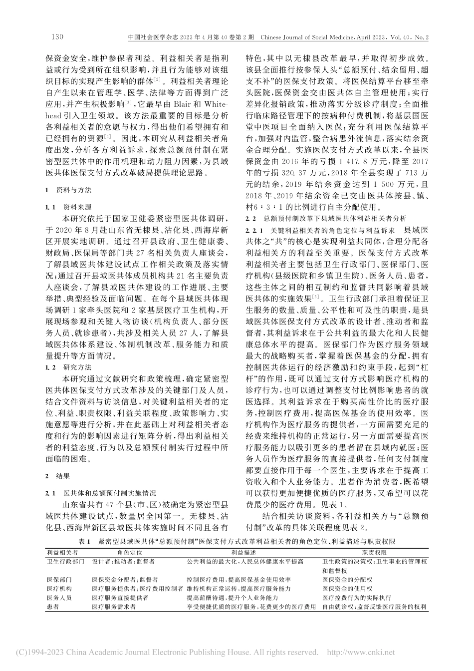 利益相关者视角下总额预付制...型县域医共体中实现策略研究_单莹.pdf_第2页