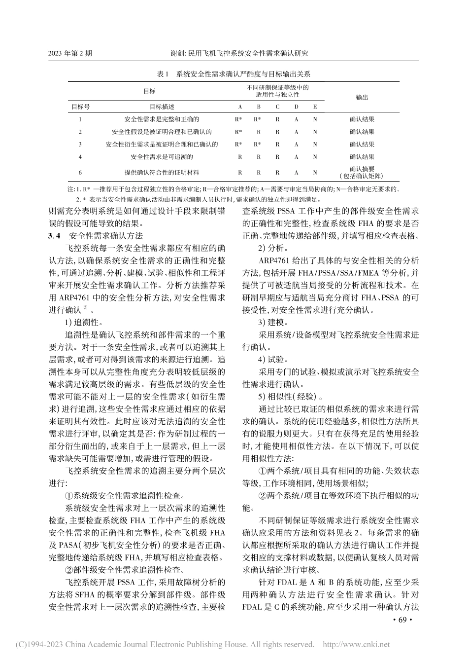 民用飞机飞控系统安全性需求确认研究_谢剑.pdf_第3页