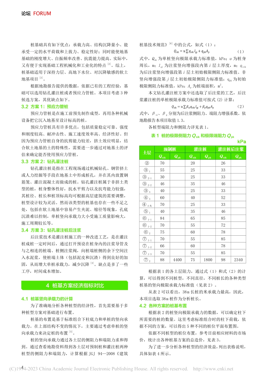 软土地基上桩基础多方案经济指标的探讨_赵奕皓.pdf_第2页