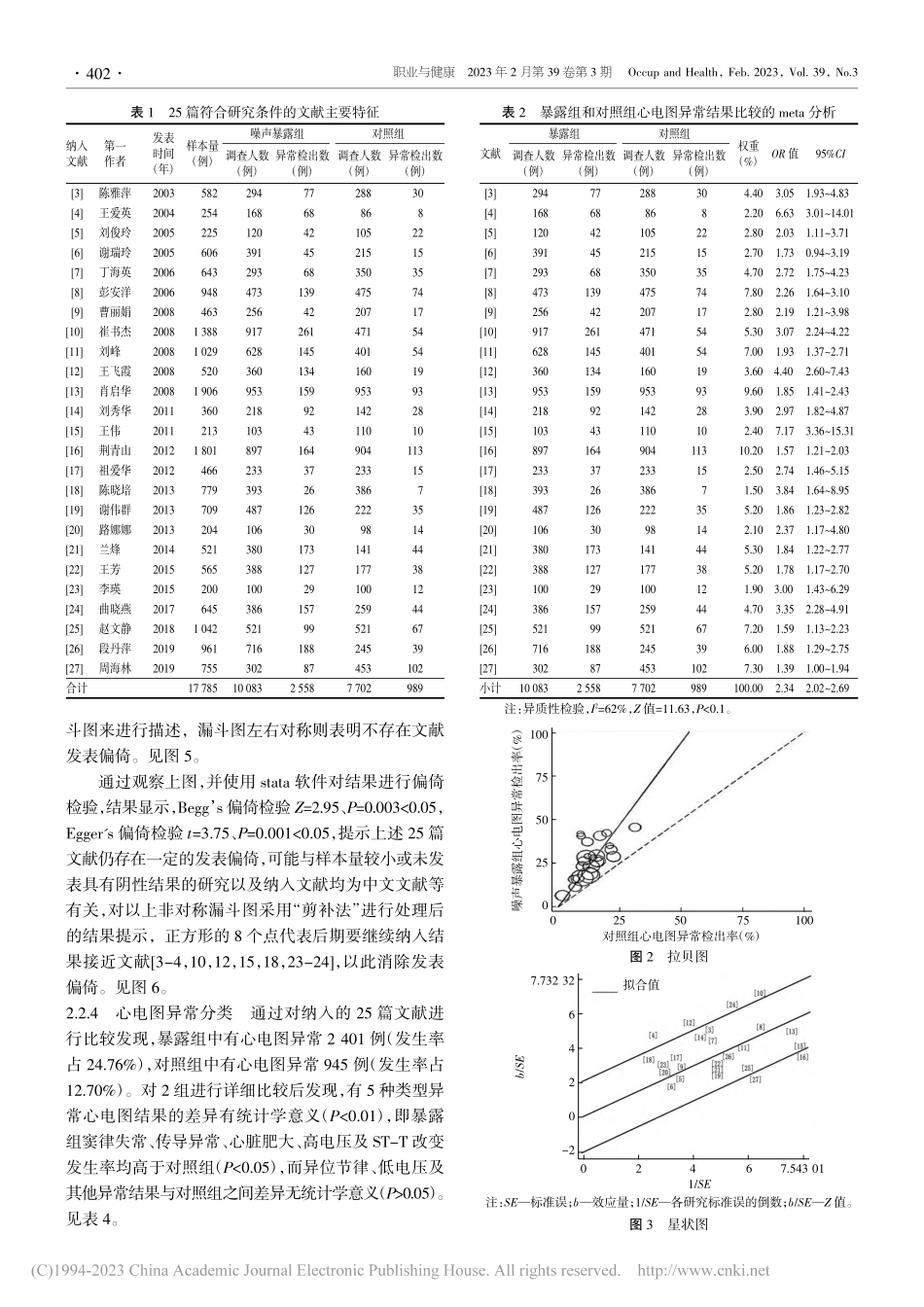 职业噪声对我国工人心电图影响的meta分析_杨涛.pdf_第3页