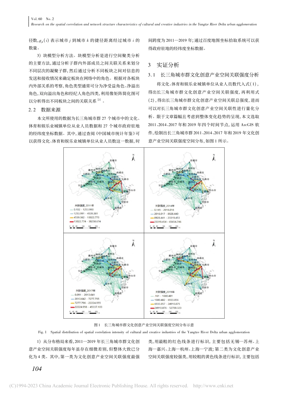 长三角城市群文化创意产业空间关联及网络结构特征研究_曹如中.pdf_第3页