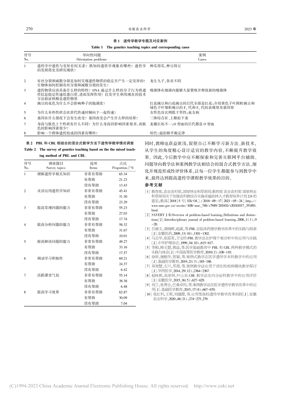 卓越农林人才培养模式下混合...学方法在遗传学课程中的应用_田燚.pdf_第3页