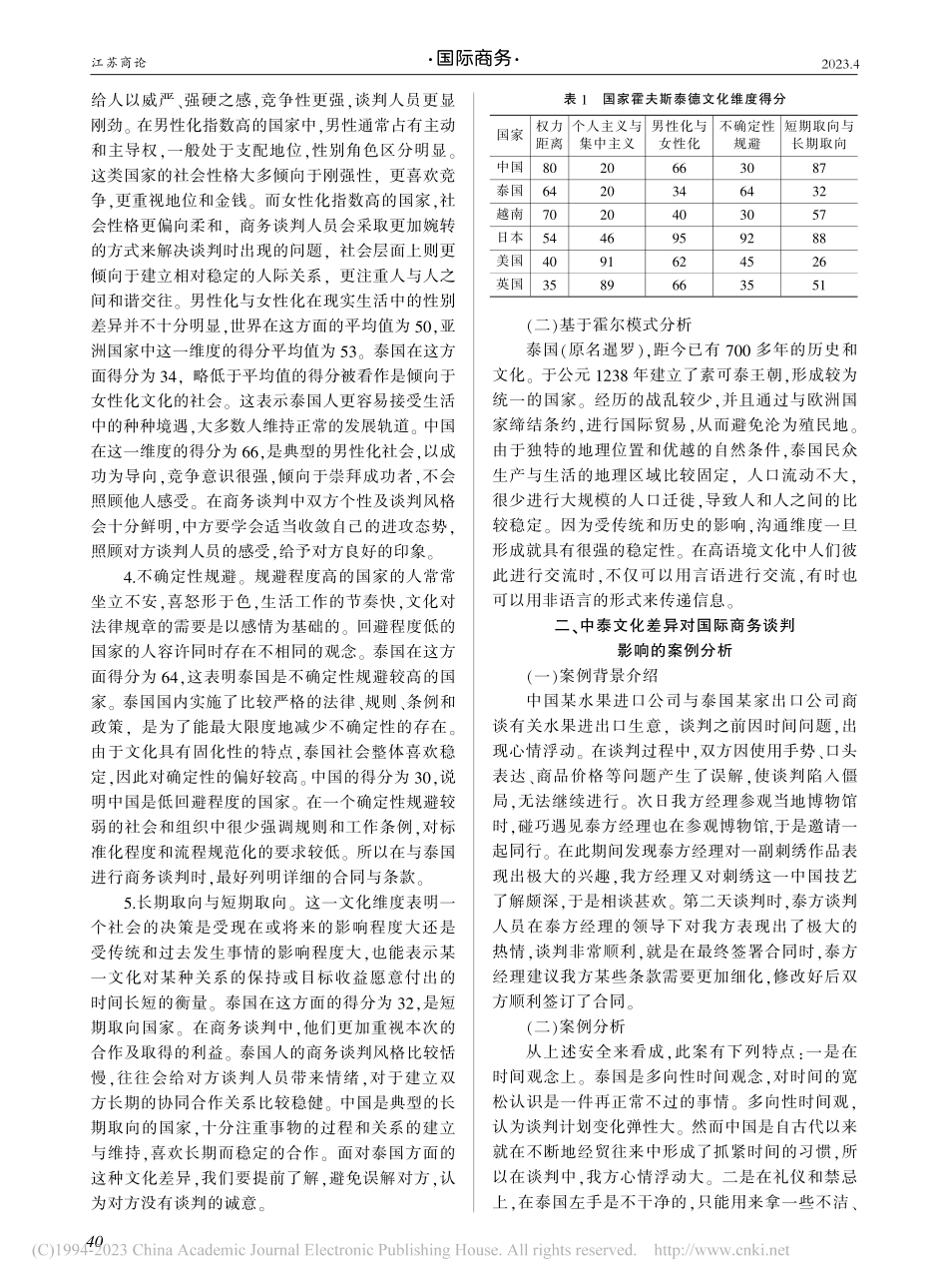 中泰文化差异对国际商务谈判的影响_金文琪.pdf_第2页