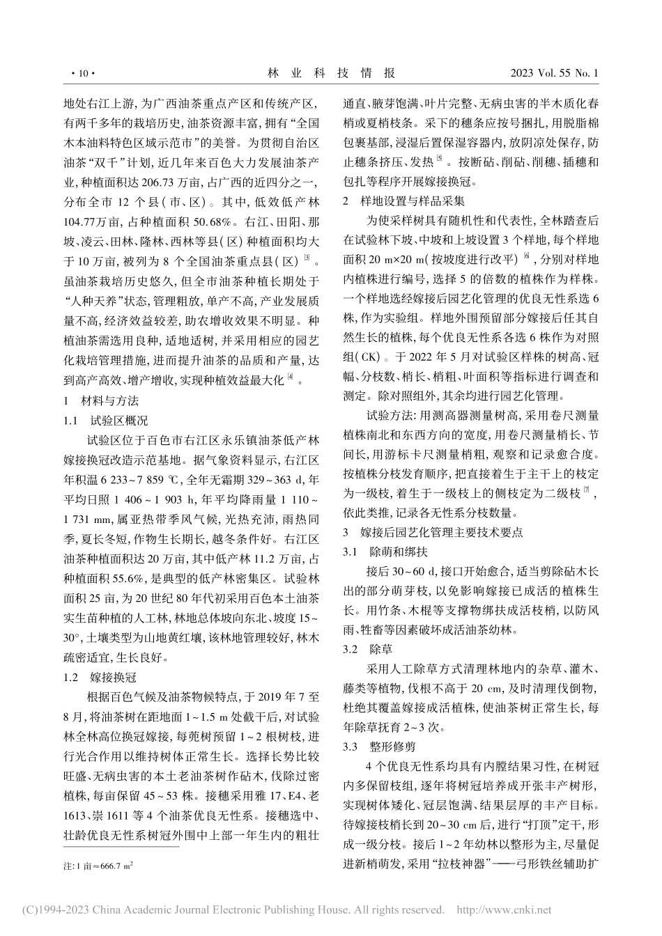 油茶嫁接换冠后园艺化管理技术探讨_陈代云.pdf_第2页