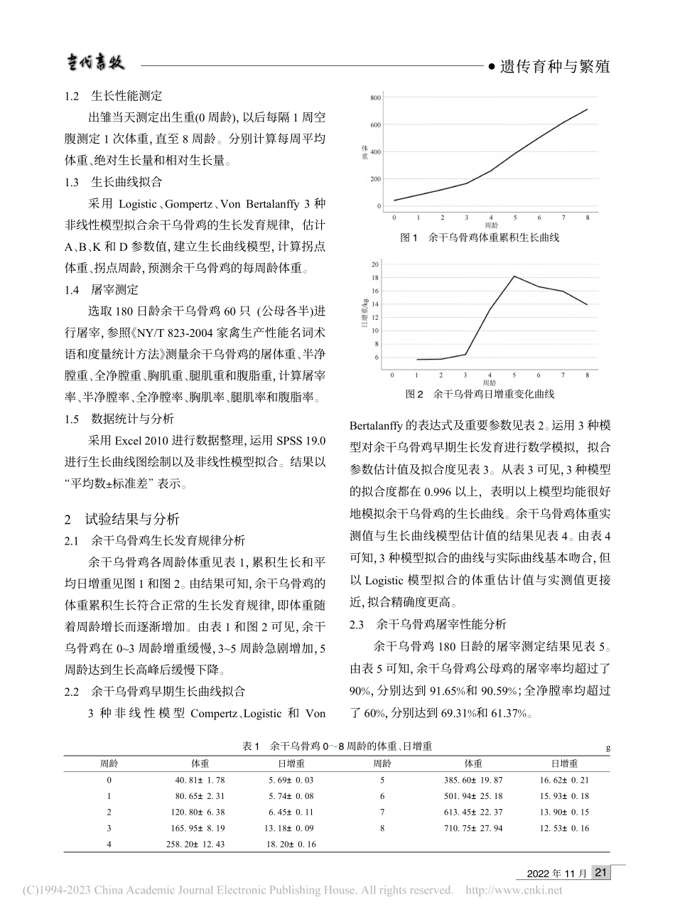 余干乌骨鸡早期生长发育规律及屠宰性能的研究_张尧.pdf_第2页