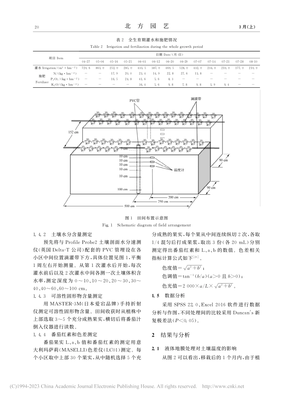 液体地膜覆盖对加工番茄产量与品质的影响_颉健辉.pdf_第3页