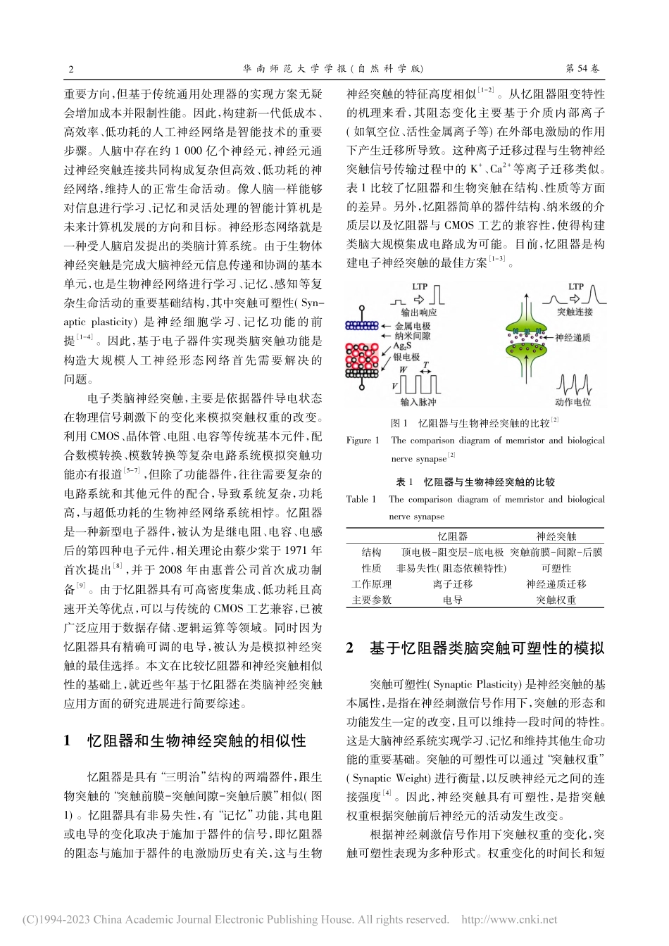 忆阻器类脑神经突触的研究进展_陈心满.pdf_第2页