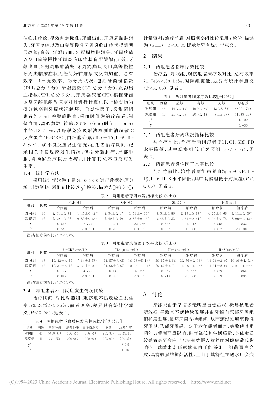盐酸米诺环素软膏联合布洛芬...周炎患者的疗效及安全性评价_黄美治.pdf_第2页