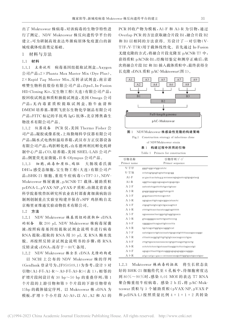 新城疫病毒Mukteswar株反向遗传平台的建立_魏家阳.pdf_第2页