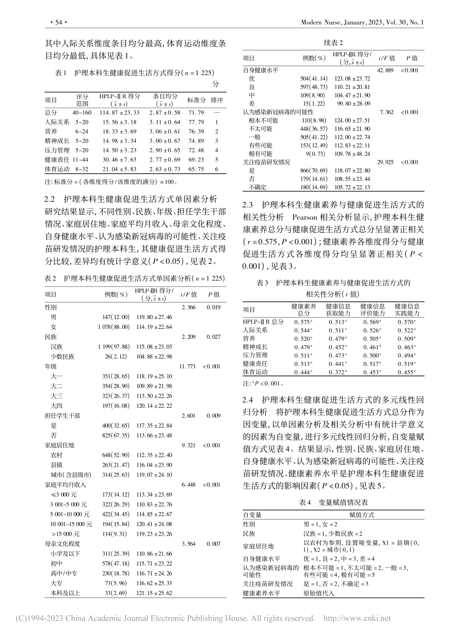 新型冠状病毒感染疫情期间护...生活方式现状及影响因素调查_张利兵.pdf_第2页
