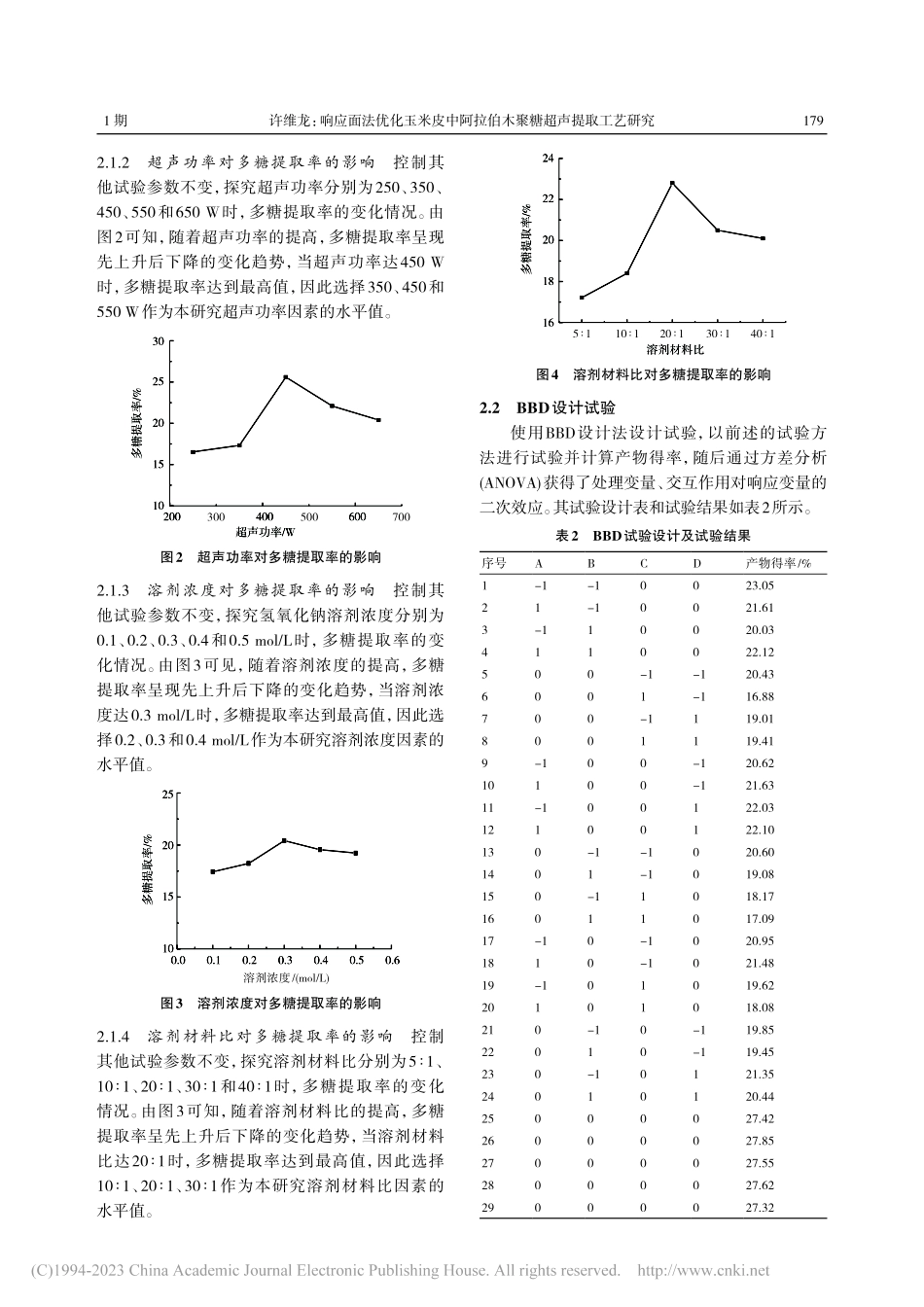 响应面法优化玉米皮中阿拉伯木聚糖超声提取工艺研究_许维龙.pdf_第3页