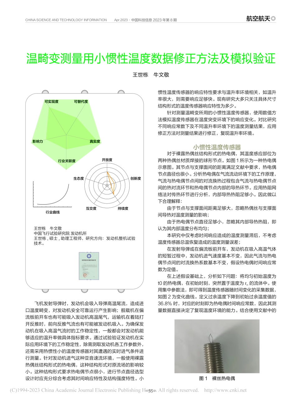 温畸变测量用小惯性温度数据修正方法及模拟验证_王世栋.pdf_第1页