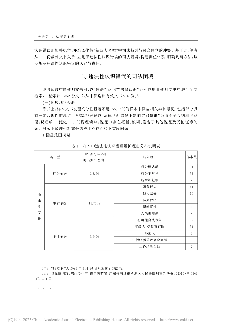 违法性认识错误的司法困境与..._以936份裁判文书为样本_江珞伊.pdf_第3页