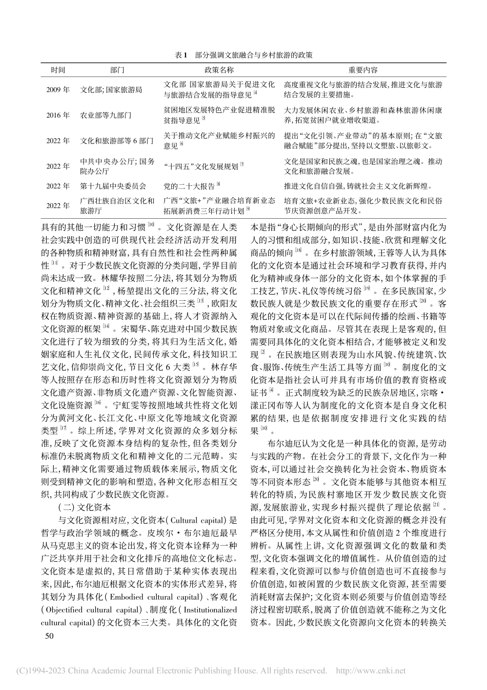 文旅融合视域下广西民族村寨文化资源资本化转换路径研究_黄燕玲.pdf_第2页
