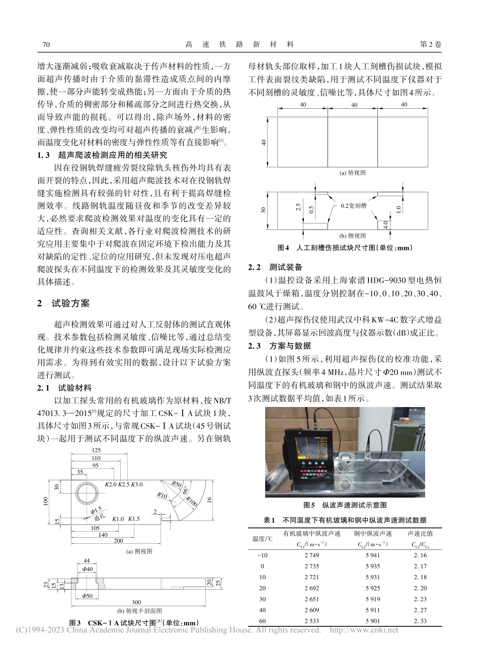 温度变化对超声爬波检测表面裂纹的影响研究_史启帅.pdf_第2页