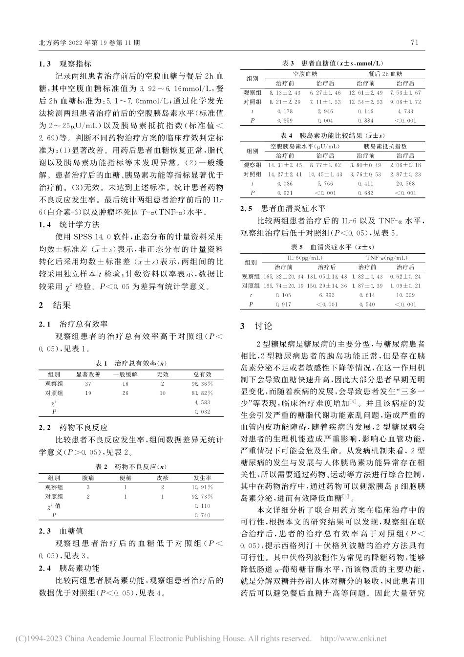 西格列汀联合伏格列波糖用2型糖尿病治疗的临床价值分析_严颖.pdf_第2页