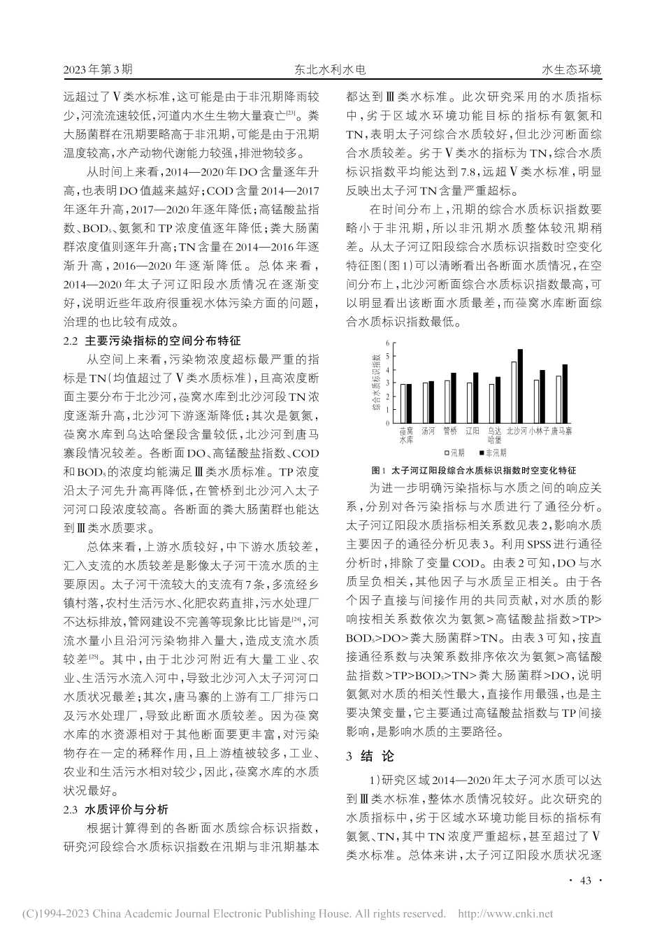 太子河辽阳段水质时空分布特征研究及水质评价_全占东.pdf_第3页