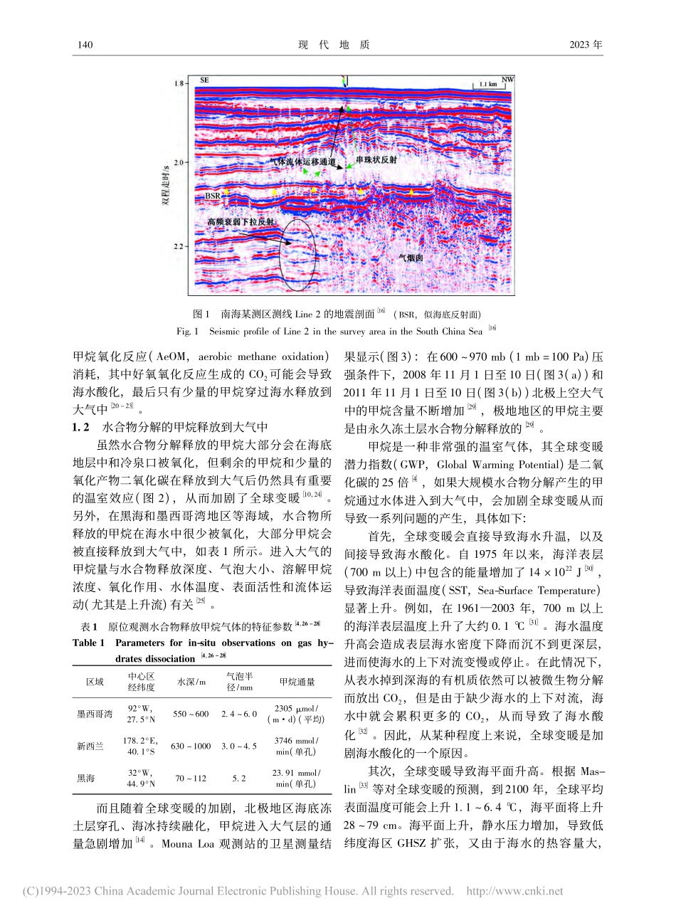 天然气水合物分解的甲烷对海洋生物的影响_郭子豪.pdf_第3页