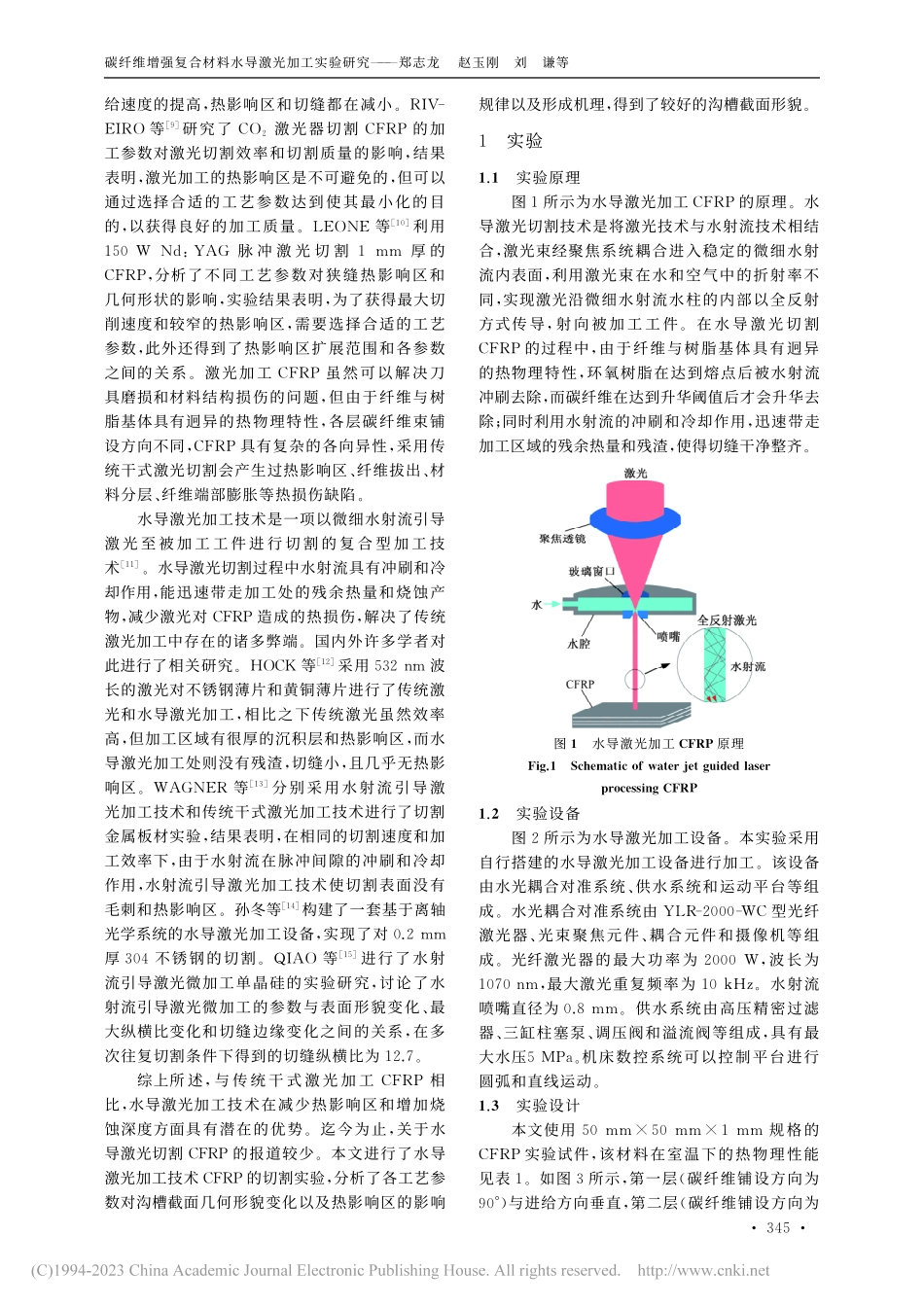 碳纤维增强复合材料水导激光加工实验研究_郑志龙.pdf_第2页