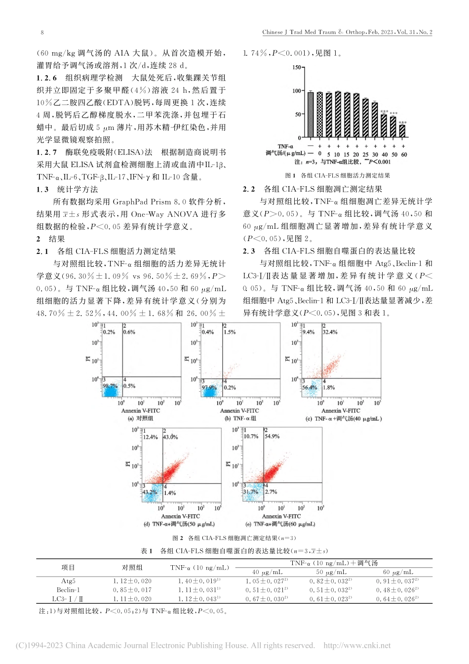 调气汤对大鼠类风湿性关节炎的治疗作用和机制研究_陈李泽成.pdf_第3页