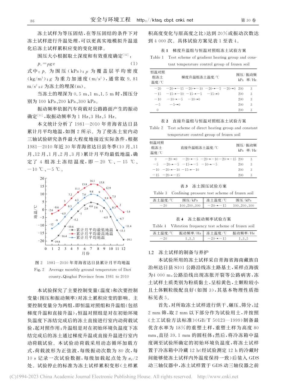 升温作用对寒区冻土振动沉降影响的试验研究_温董瑶.pdf_第3页