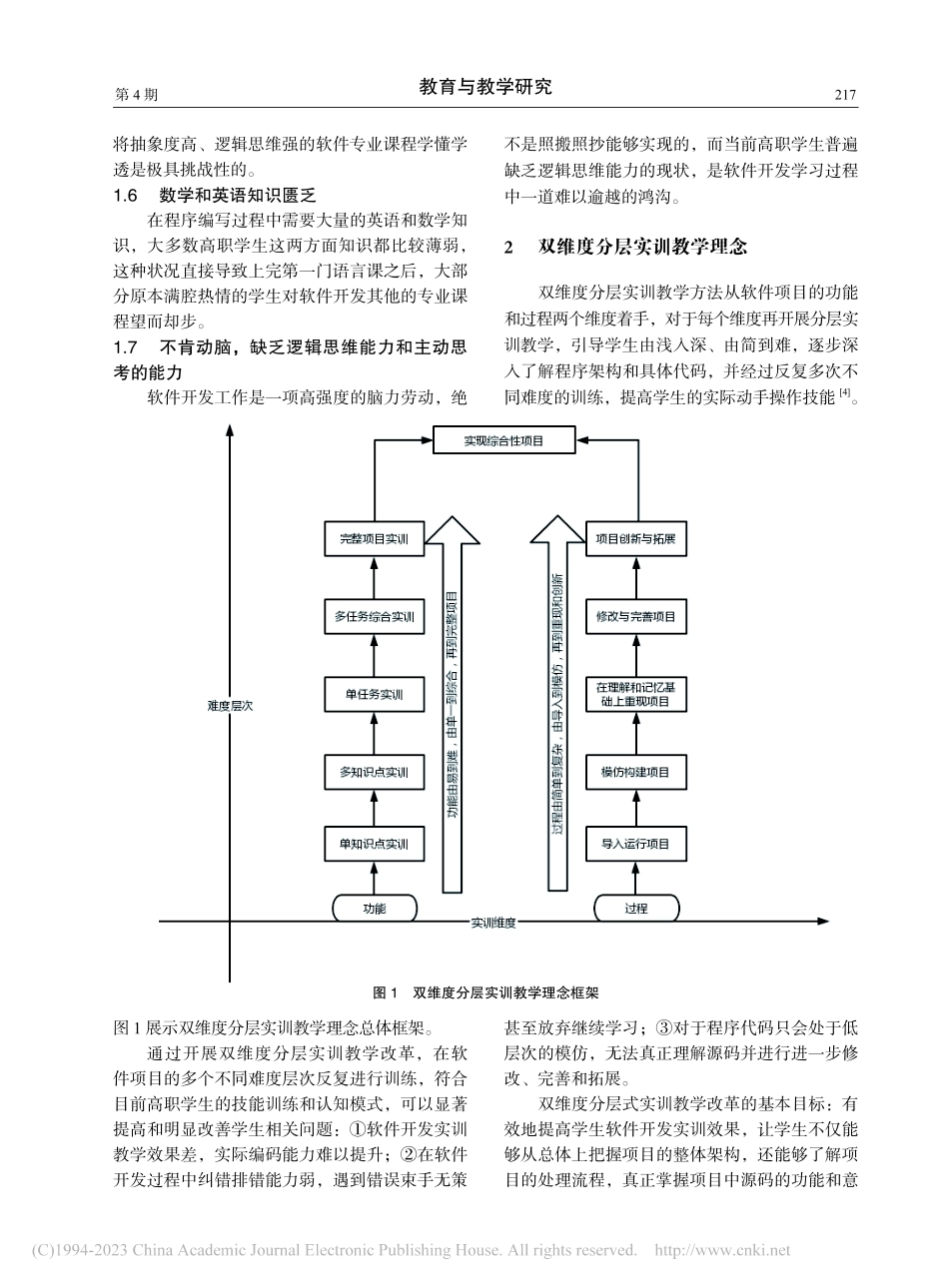 双维度分层实训方法在软件项目开发实训教学中的应用_丁俊.pdf_第2页
