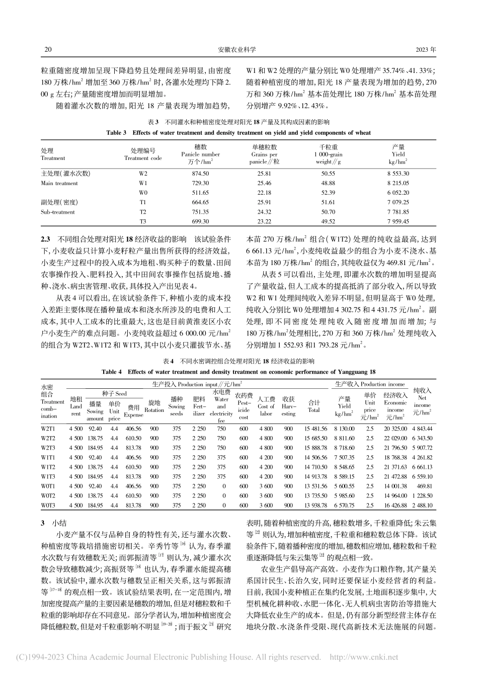 水密调控对小麦产量及经济效益的影响_吴儒刚.pdf_第3页