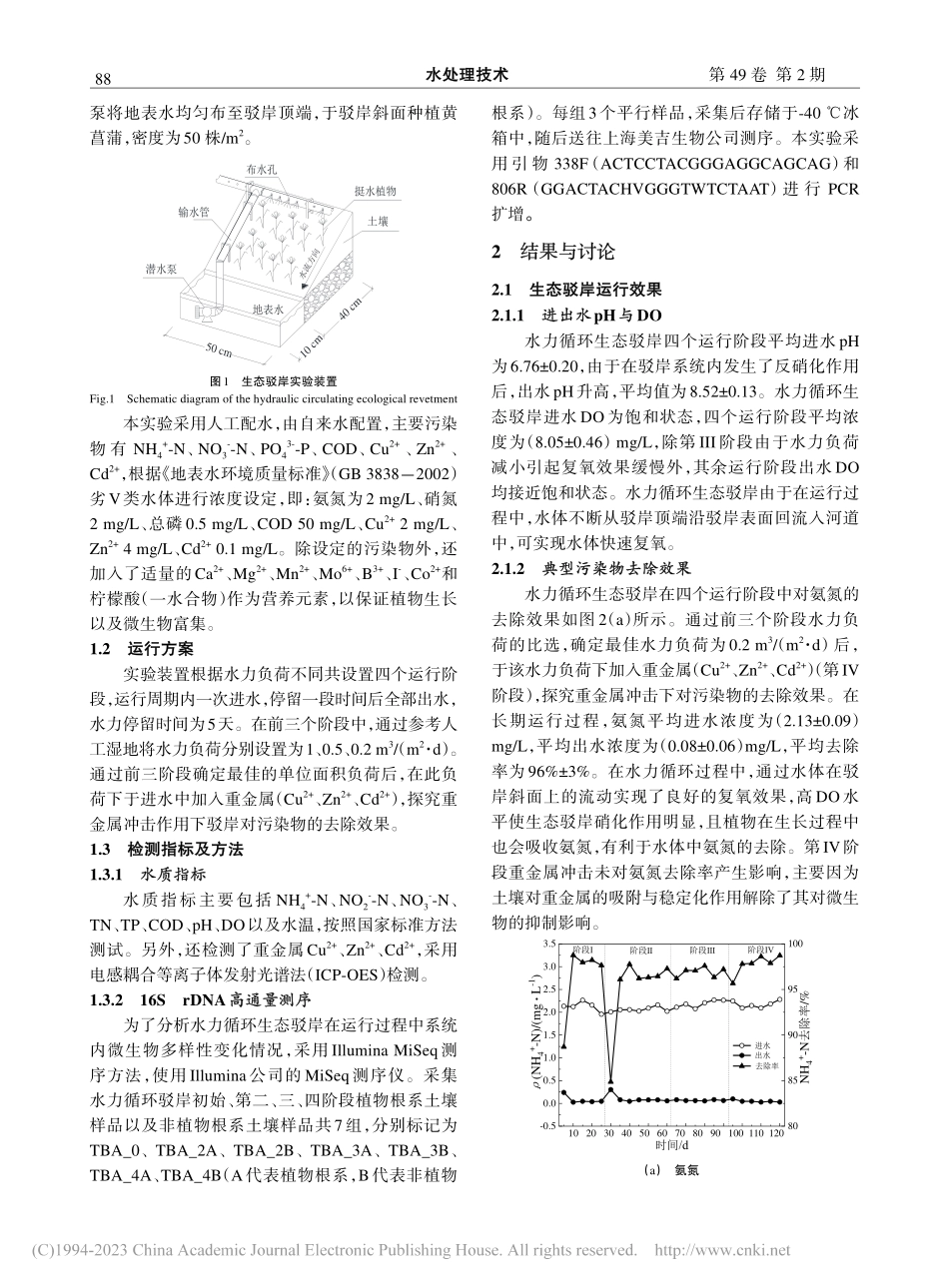 水力循环强化生态驳岸修复地表水效能研究_俞俊武.pdf_第2页