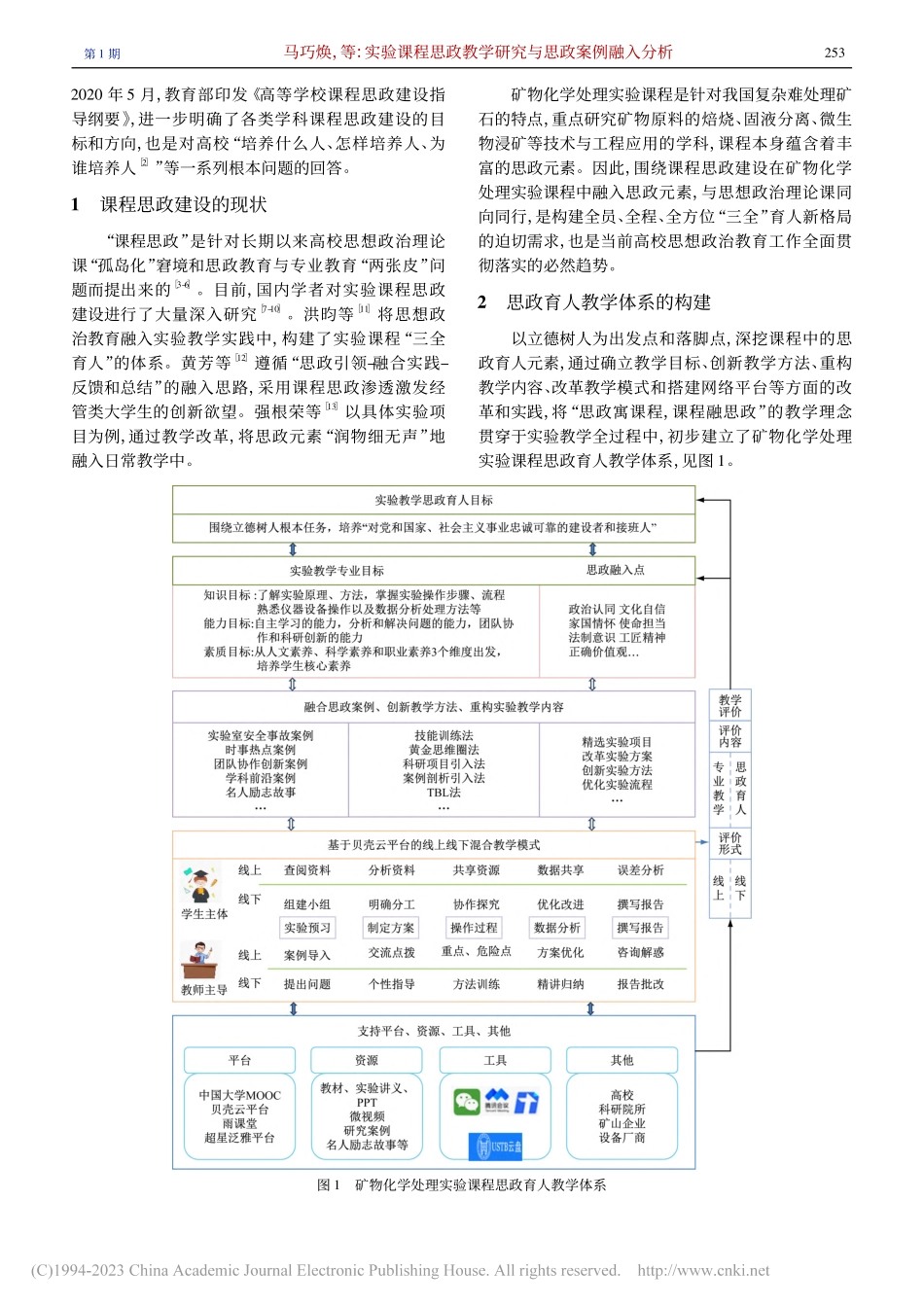 实验课程思政教学研究与思政...以矿物化学处理实验课程为例_马巧焕.pdf_第2页