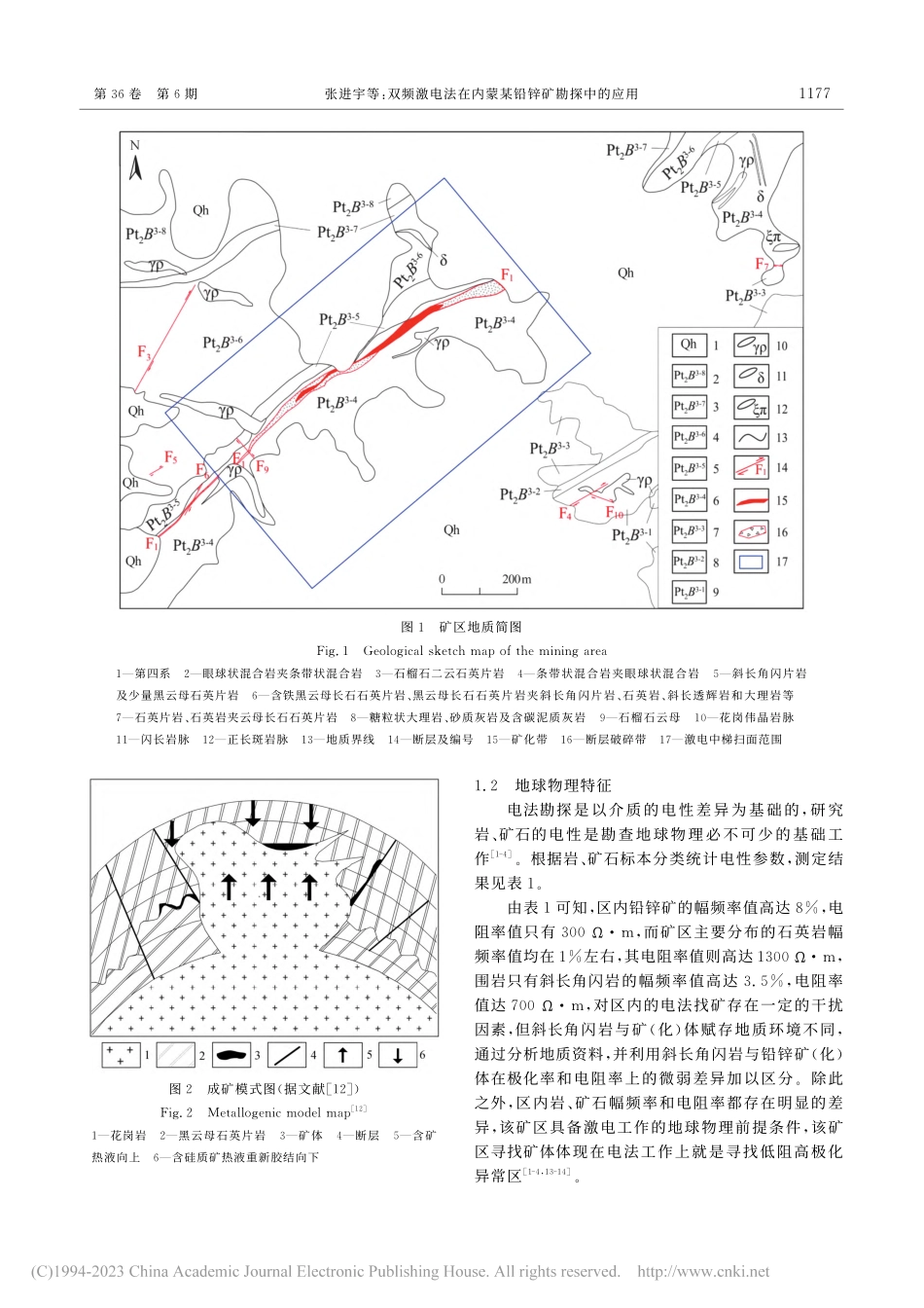 双频激电法在内蒙某铅锌矿勘探中的应用_张进宇.pdf_第2页