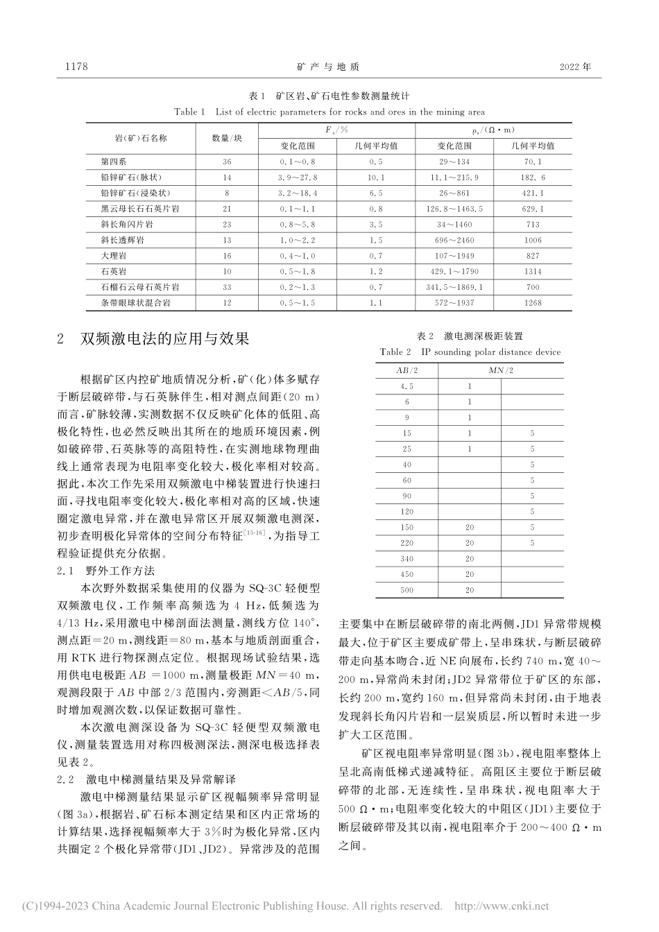 双频激电法在内蒙某铅锌矿勘探中的应用_张进宇.pdf_第3页