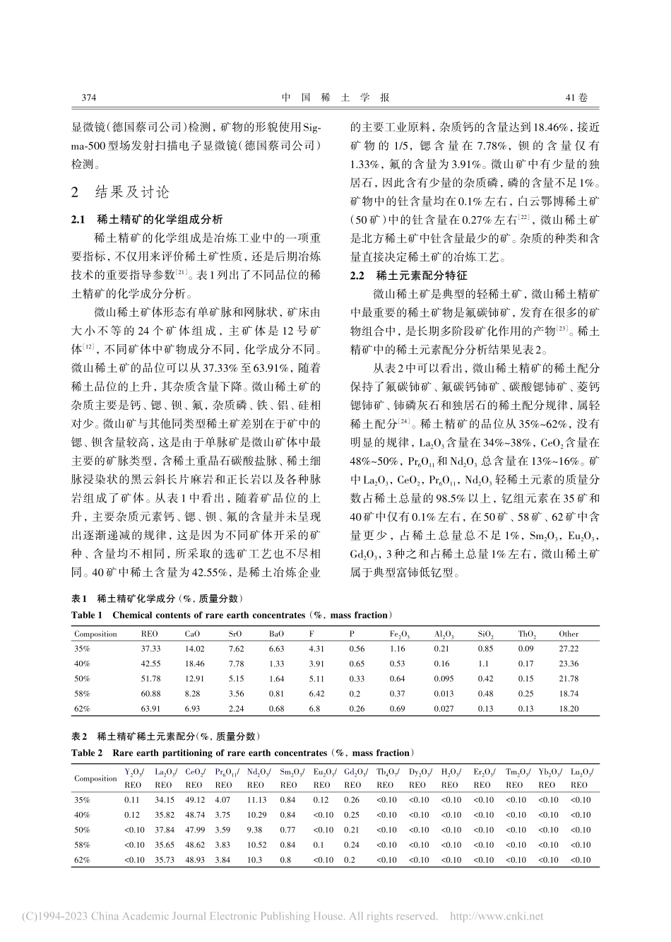 山东微山稀土精矿的工艺矿物学研究_马升峰.pdf_第2页
