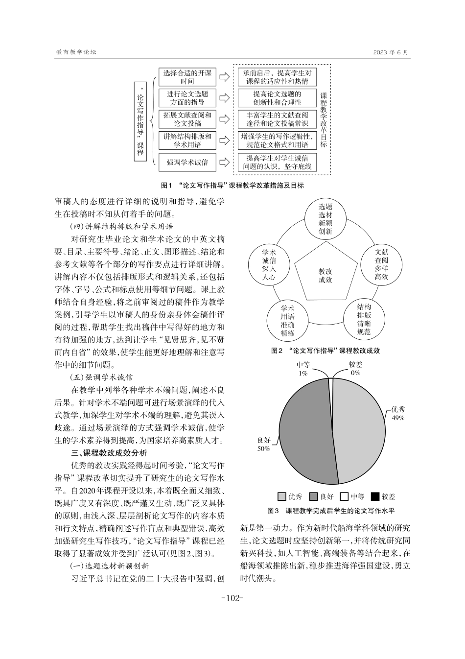 船海学科研究生“论文写作指导”课程教改探索与实践——以哈尔滨工程大学船舶工程学院为例.pdf_第3页