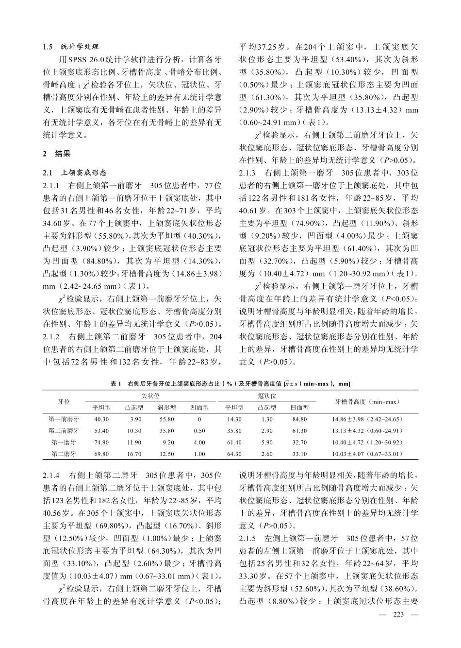成人上颌窦底形态及其骨嵴分布的冠状位及矢状位锥形束CT影像表现.pdf_第3页