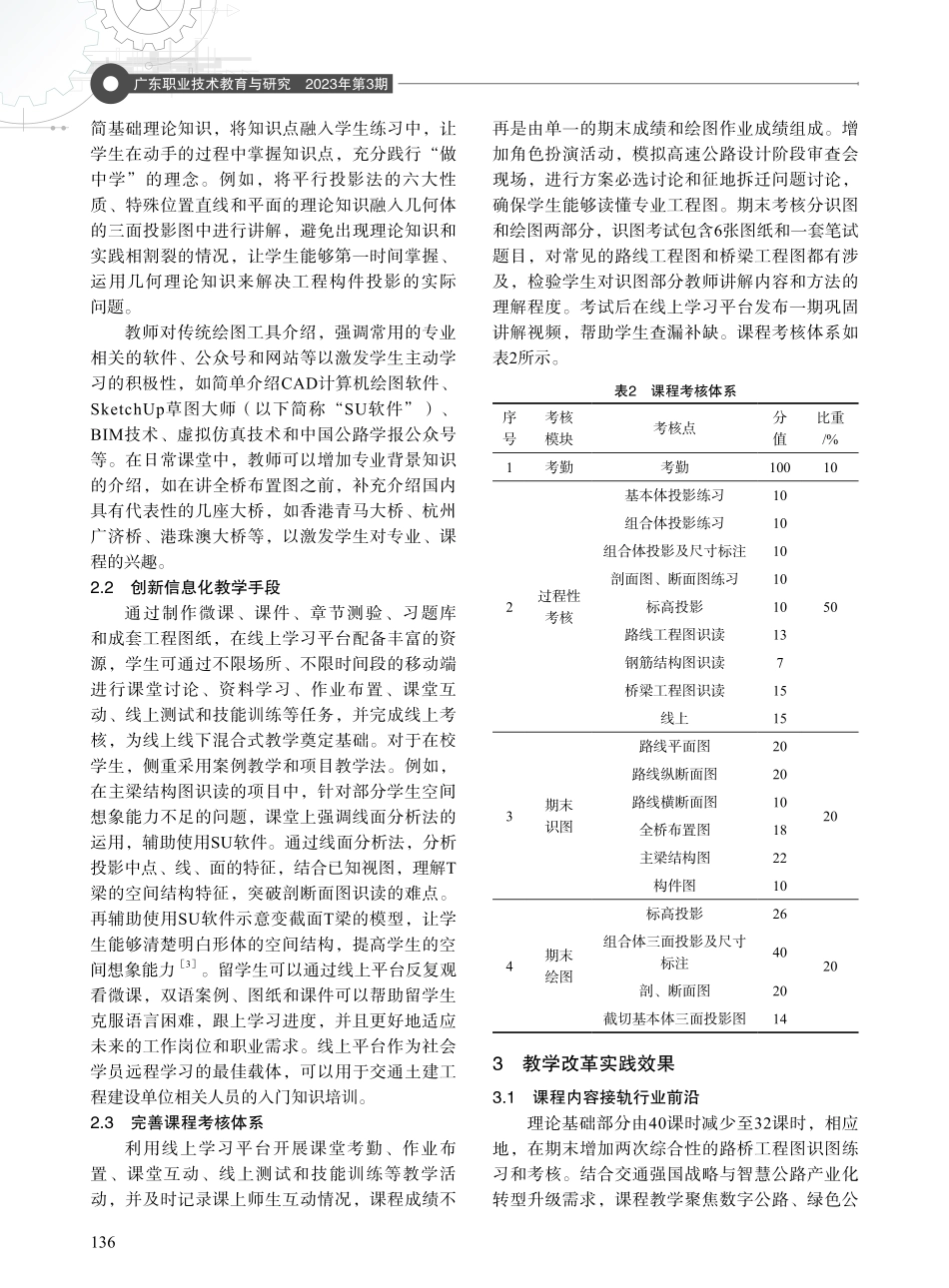 “双高计划”实施背景下道桥专业“工程识图与绘图”课程教学改革.pdf_第3页