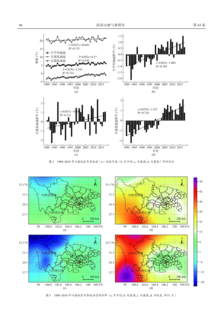 1980-2018年川渝地区冬季0 cm地温时空演变特征.pdf_第3页