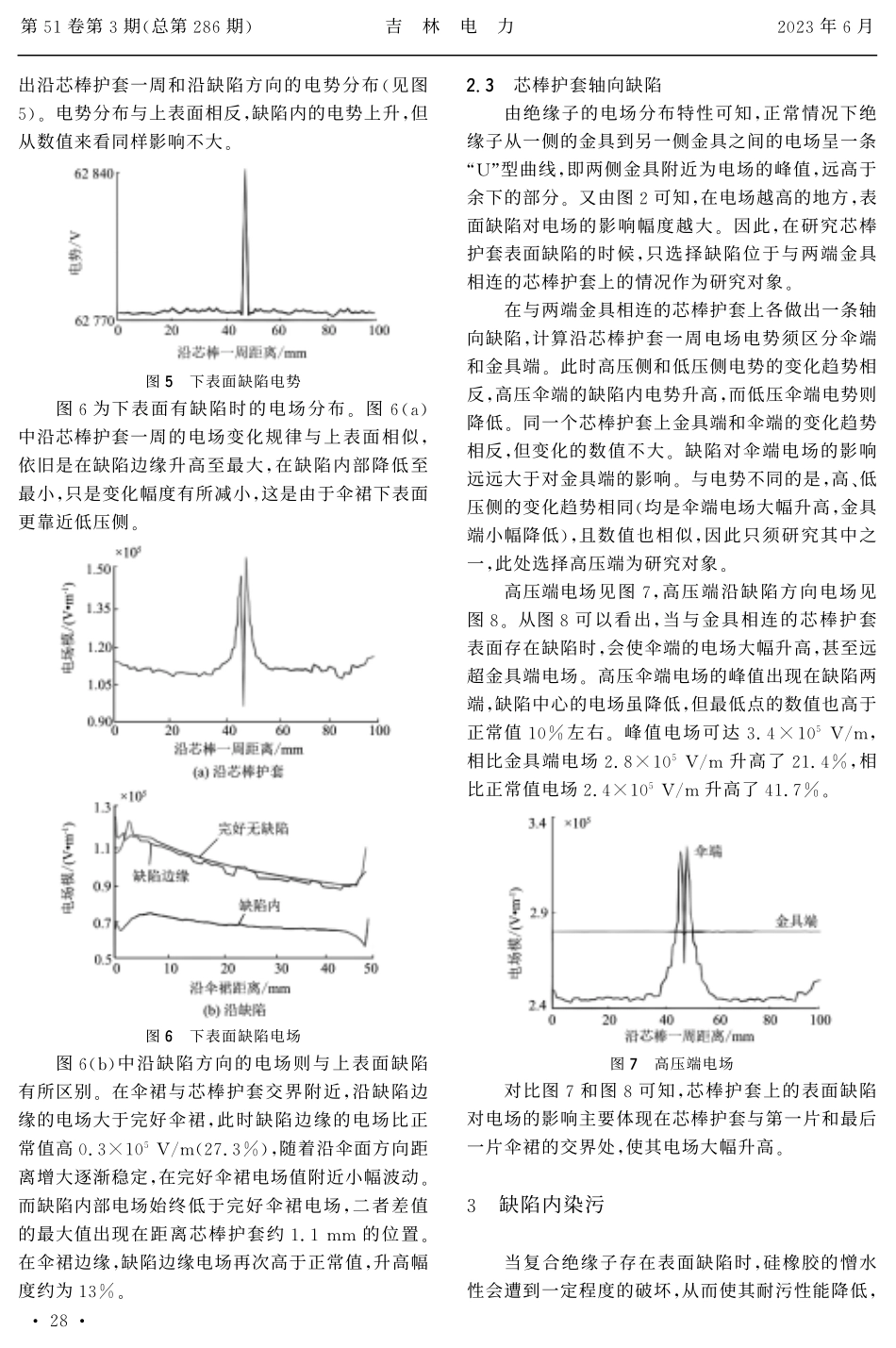表面缺陷对复合绝缘子电场电势分布的影响.pdf_第3页