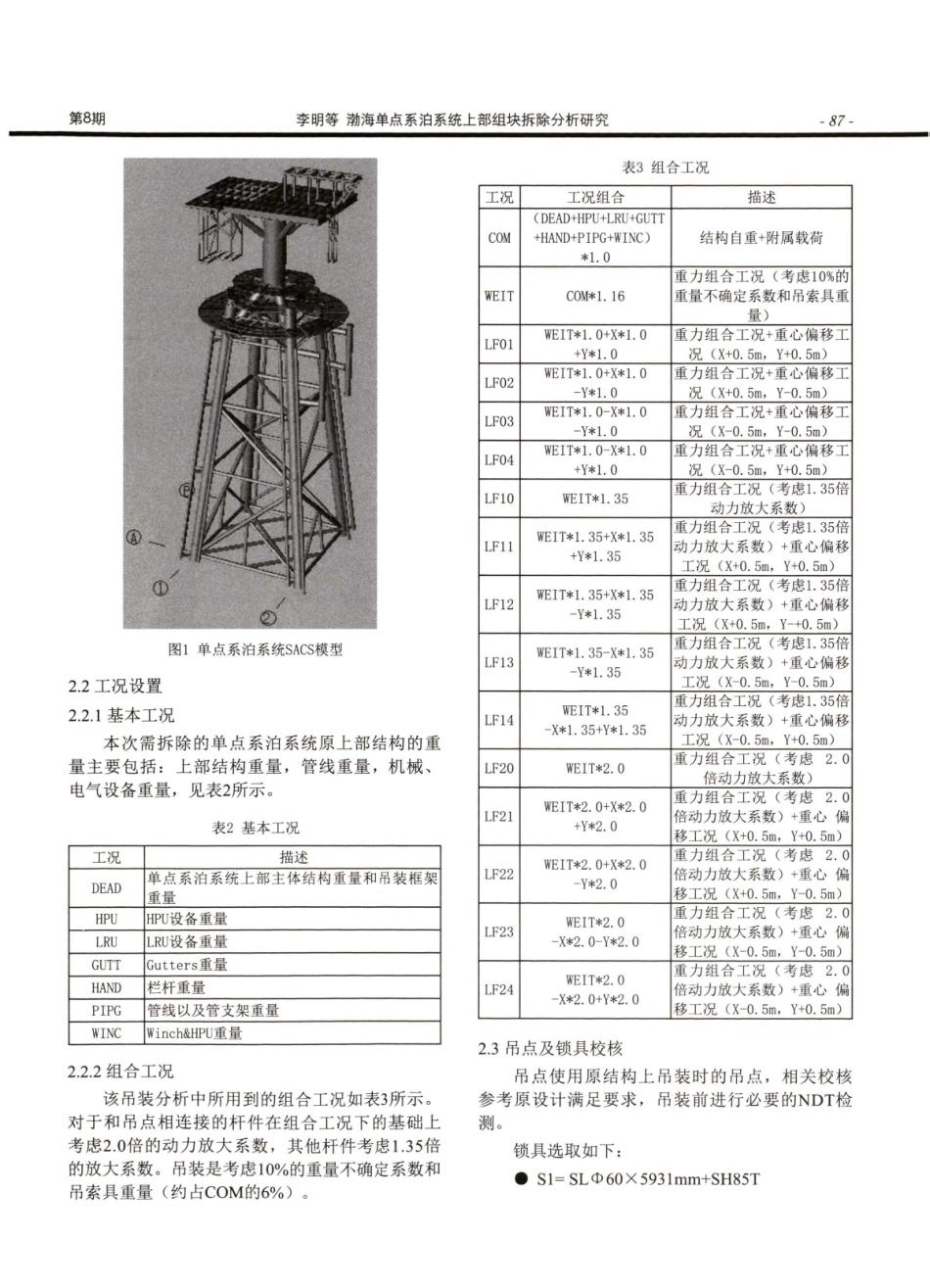 渤海单点系泊系统上部组块拆除分析研究.pdf_第2页
