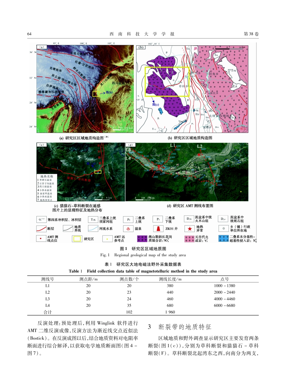 AMT方法在地热勘探中的应用——以田湾河大热水地热勘探为例.pdf_第3页
