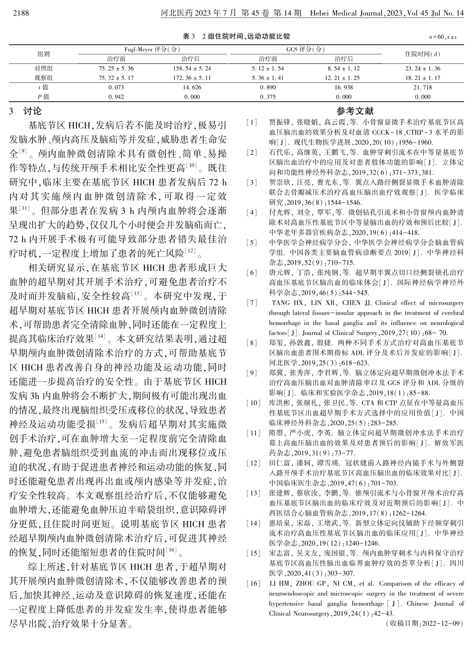 超早期微创手术与早期手术治疗中等量基底节区HICH的临床效果.pdf_第3页