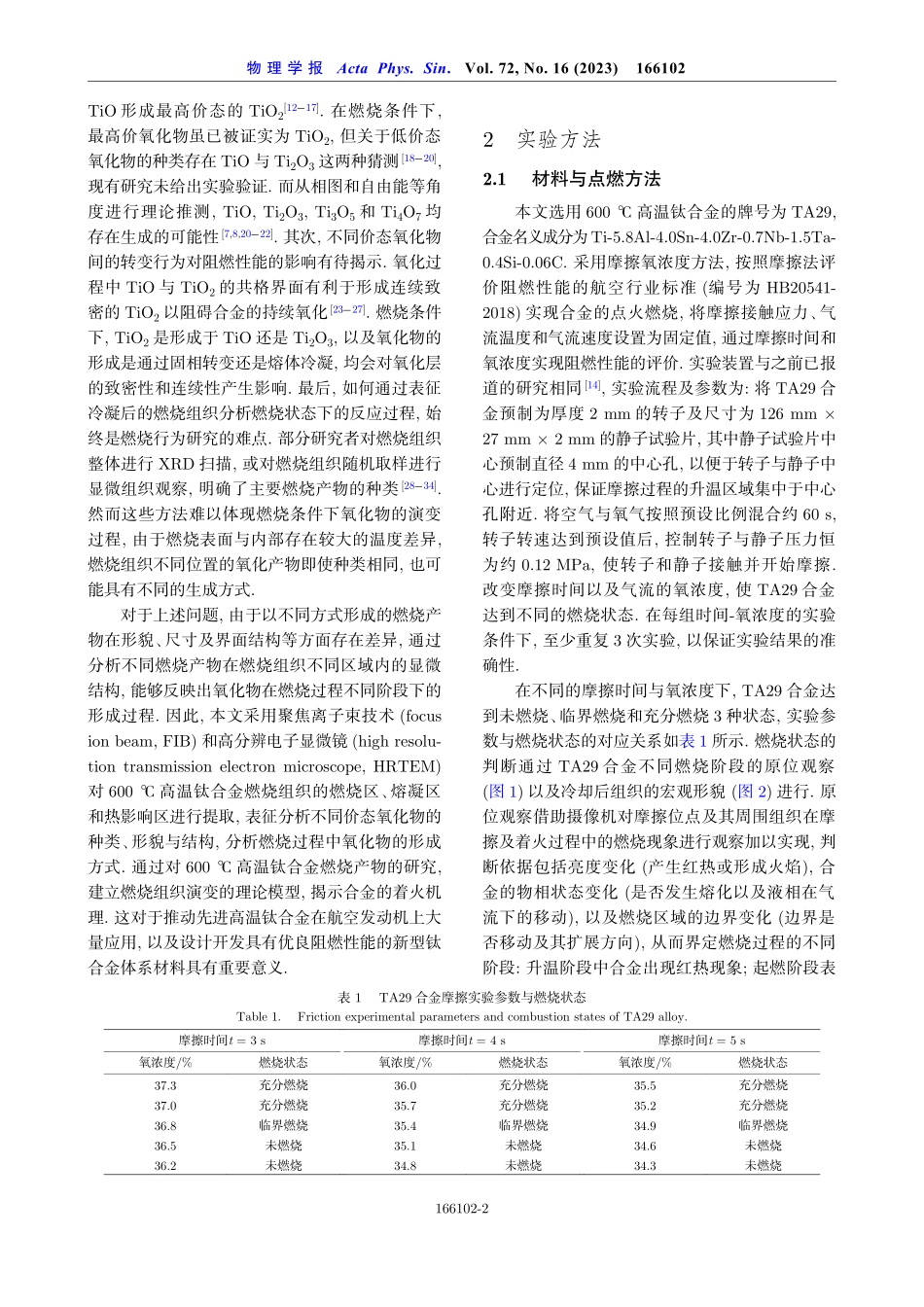 600℃高温钛合金燃烧组织演变及机理.pdf_第2页