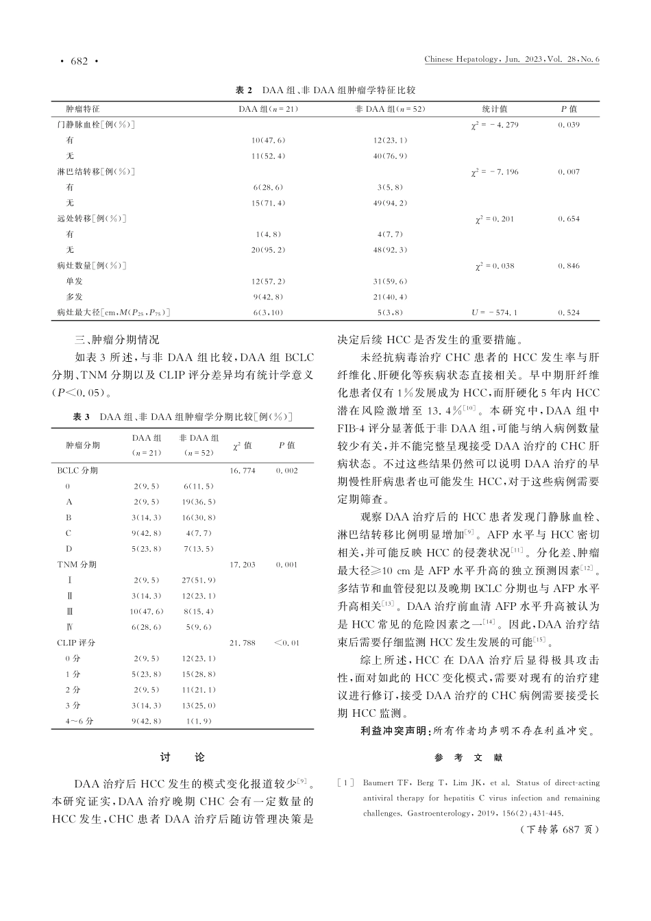 HCV感染者接受直接抗病毒药物治疗肝细胞癌风险变化.pdf_第3页