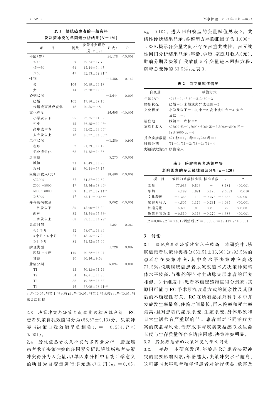 膀胱癌患者尿流改道术式决策冲突现状及影响因素分析.pdf_第3页