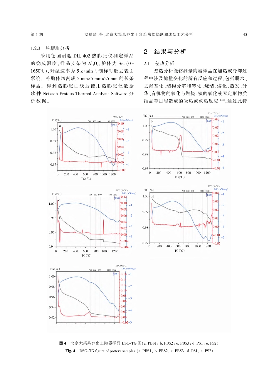 北京大渠墓葬出土彩绘陶楼烧制和成型工艺分析.pdf_第3页